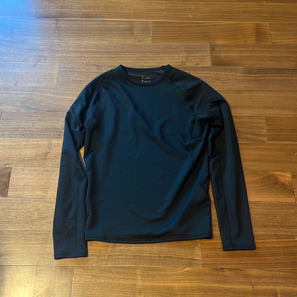 Black Warm Long Sleeve Athletic Top